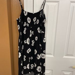 SO Floral Black and White Dress